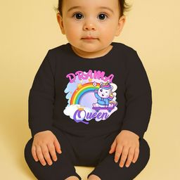 The Peppy Tend Girls Infants Drama Queen Printed Cotton Rompers-image-82