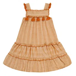 YOUNG BIRDS Girls Square Neck A-Line Dress-picture-55