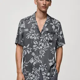 MANGO MAN Regular-fit Floral -print Shirt-image-15