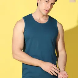 WOOSTRO 2-Pcs Odour-Free Combed Cotton Innerwear Vests VWS26(PLAIN PEACOCK)(98 RUST)-image-94