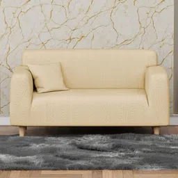 Myntra Elegant Homes Yellow Polyester 1 Piece Sofa Cover With Arms-9
