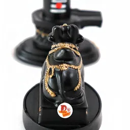 DARIDRA BHANJAN Black Shivling Nandi Religious Idol Showpiece image 4