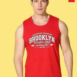 WOOSTRO Pack Of 2 Printed Combed Cotton Gym Vests VWS26(RUN RED)(BKLN RED)-image-73