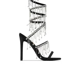 Ozzaro Regal Rises Women Embellished Party Slim Heel Sandals-image-14