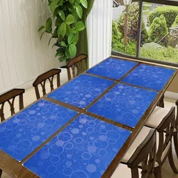 Aura 6Pcs Blue Printed Table Placemats-image-32