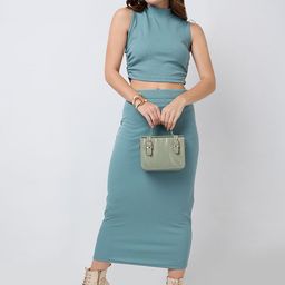 Mast & Harbour Ribbed Top & Skirt Co-Ord Set-image-93