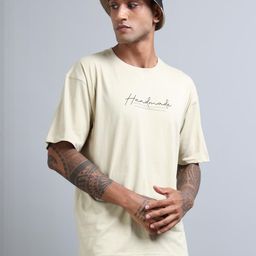 encore by INVICTUS Men Typography Printed Round Neck Cotton Relaxed Fit T-shirt-image-98