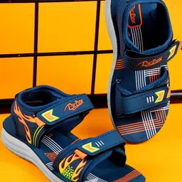 PU-PINE Boys Blue PU Velcro Sports Sandals-picture-31