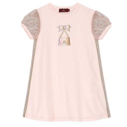 AIGNER Girls Graphic Printed Cotton A-Line Dress-image-69