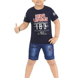 ZADMUS Boys Printed Short Sleeves Pure Cotton T-shirt With Shorts-picture-9
