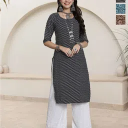 HERE&NOW Women Pack Of 3 Ethnic Motifs Printed Kurta-picture-19
