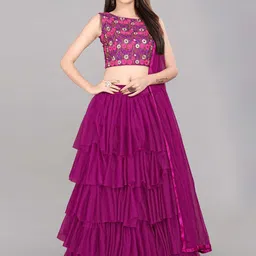DIVASTRI Semi-Stitched Lehenga & Unstitched Blouse With Dupatta-46