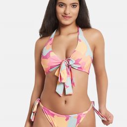 SECRETS BY ZEROKAATA Pack Of 2 Assorted Halter Printed Beach Wear Bikini Set For Women-image-72