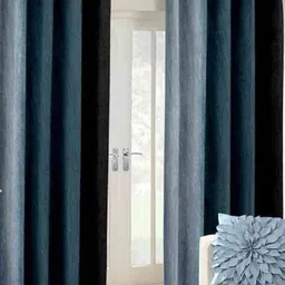 BELLA TRUE Black & Grey 2 Pieces Window Curtains-image-80