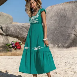 JC Mode Women Embroidered Tiered A-Line Maxi Dress-image-18