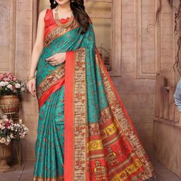 Lookmark Ethnic Motifs Art Silk Bhagalpuri Saree-picture-34