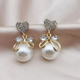 PolluxCraft Gold-Plated Beaded Geometric Studs Earrings-5