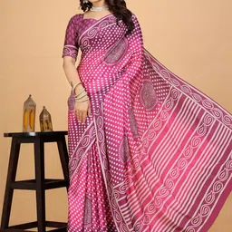 VS MALL Printed Poly Crepe Sarees-image-78