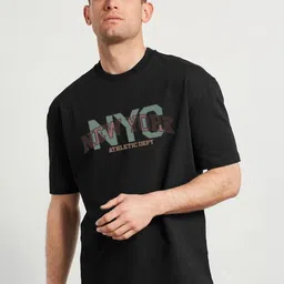 Moda Rapido Men Typography Printed Round Neck Cotton Oversized T-shirt-picture-19