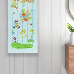 Myntra Elegant Homes Kids Blue & Green Printed Cotton 420 GSM Bath Towel-image-21