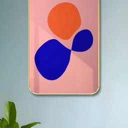 SAF Pink & Blue Abstract Wooden Wall Art-image-83
