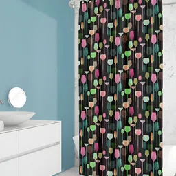ArtzFolio Black & Pink Conversational Printed Water Proof Shower Curtain-image-87