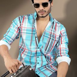 MARMIC FAB Men Classic Opaque Checked Casual Shirt-image-80