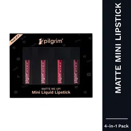Pilgrim Set Of 4 Matte Me Up Mini Liquid Lipstick - 4 ml Each - The Pink Sin-14