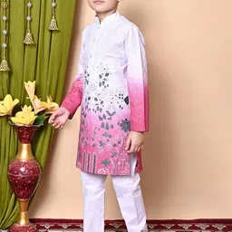 NFC CREATION Boys Embroidered Regular Thread Work Kurta with Pyjamas image 4