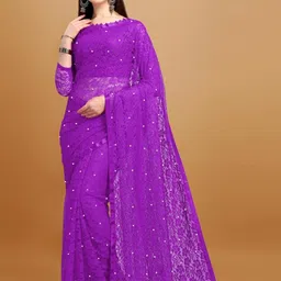 LOROFY Women Floral Woven Design Woven Design Festive Saree-picture-23