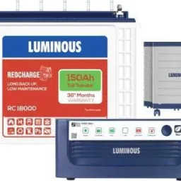 luminous Eco Watt Neo 700 Inverter With TX100L Trolley With Red Charge 150Ah Tall rc18000 Square Wave Inverter image 1