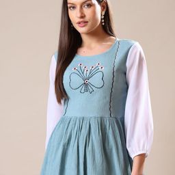 Kinjo Embroidered Crepe Top-image-50