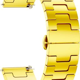 ACM WSM37Y22GL3123 Watch Strap Metal Steel 22mm for Crossbeats Orbit Infiniti 2.0 Smartwatch Belt Gold Smart Watch Strap-31