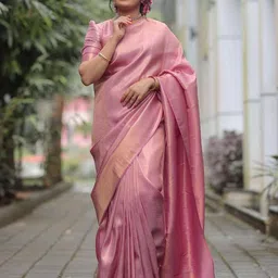 INDIOTSAV Embellished Woven Design Zari Banarasi Saree-image-90