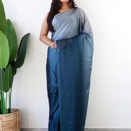 Mitera Colourblocked Silk Blend Ready to Wear Saree-image-97