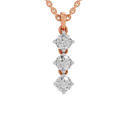 Sparkles 14KT Gold 1.14 Ct Lab Grown Shape Halo Diamond Pendant- 1.03 g-picture-38