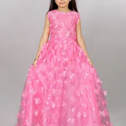 JULEE Girls Embroidered Net Maxi Dress-image-64