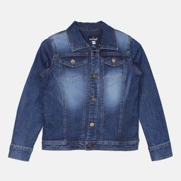 KiddoPanti Boys Washed Denim Jacket with Embroidered-picture-16