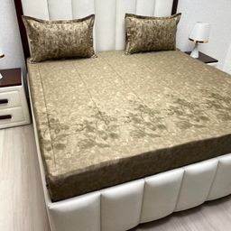 Pure Decor Royal Majestic Brown & Cream 500 TC Floral King Bedsheet Set 2.74 m x 2.74 m-picture-20