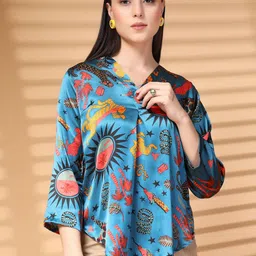 plusS Floral Print Top-picture-47