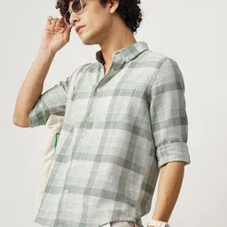 British Club Men's Moklino Checks Regular Fit Shirt-image-20