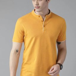 Genzy Men Mandarin Collar T-shirt-image-36