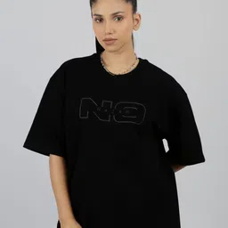 No Nazar Printed Oversized Cotton T-shirt-image-79