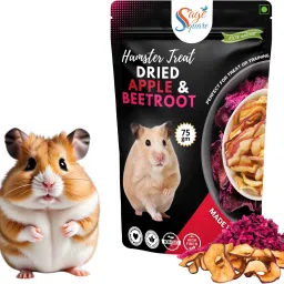 Hamster Dried Beetroot & Apple Flakes – Natural, Healthy Tasty Treat, Fiber Rich Vegetable, Fruit Hamster Treat-image-31