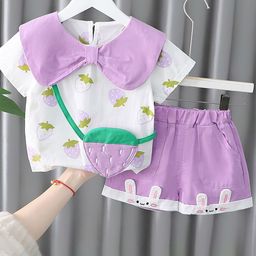 LULU & SKY Girls Printed T-shirt with Shorts-image-18