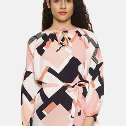 SAHORA Geometric Print Crepe Top-picture-13