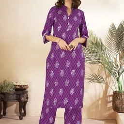 Anouk Pure Cotton Printed Tunic With Trousers-picture-23
