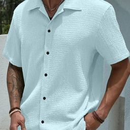 Metronaut Self Design Spread Collar Short Sleeves Classic Shirt-picture-41