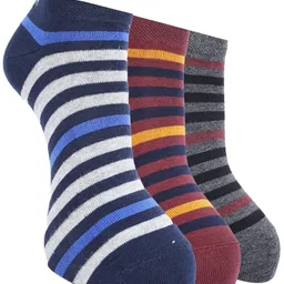 Force NXT Men Pack Of 3  Striped Cotton Ankle-Length Socks-image-44