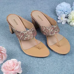 Mochi Embellished Block Sandals-37